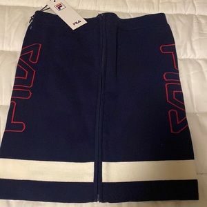 Navy Blue FILA Zip skirt (S)